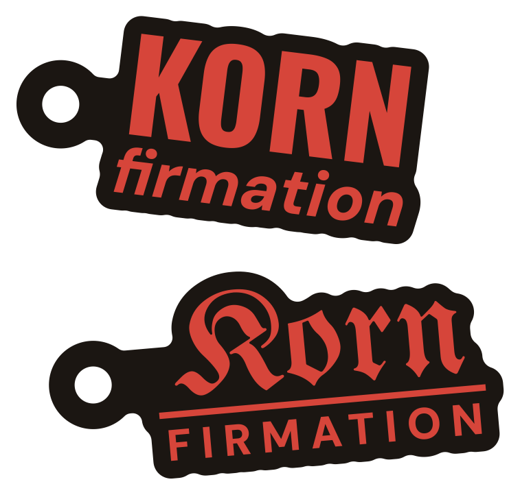 Kornfirmation-Anhänger in Rot, Grotesk und Fraktur