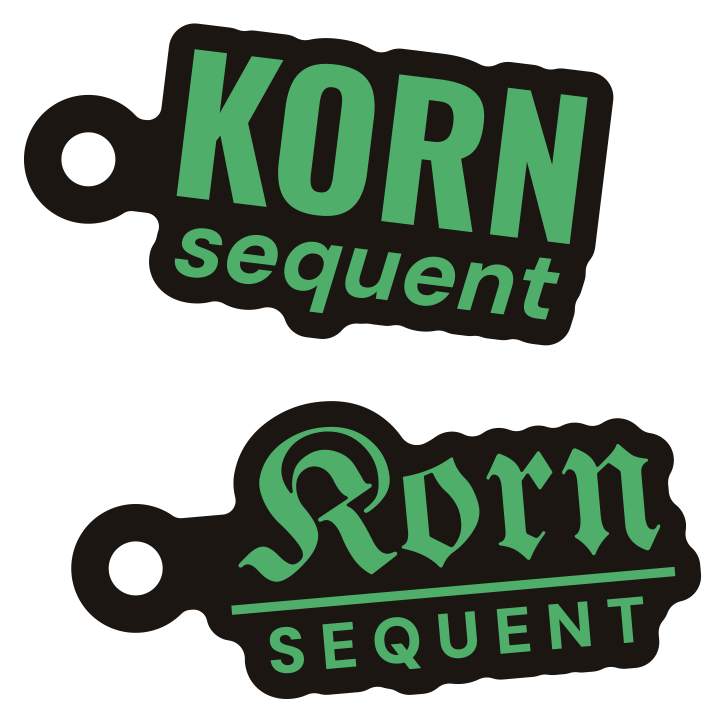 Kornsequent-Anhänger in Grün, Grotesk und Fraktur