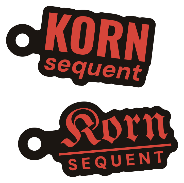 Kornsequent-Anhänger in Rot, Grotesk und Fraktur