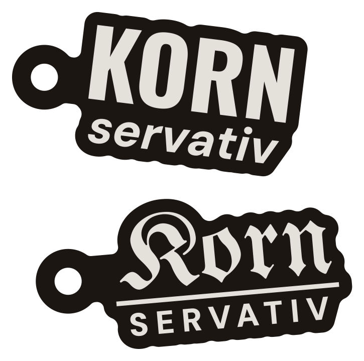 Kornservativ-Anhänger in Silber, Grotesk und Fraktur