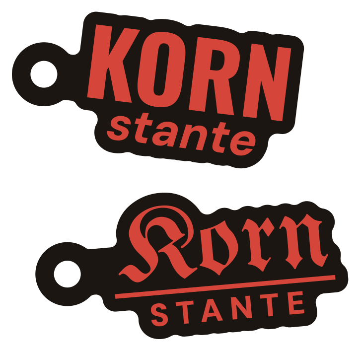 Kornstante-Anhänger in Rot, Grotesk und Fraktur