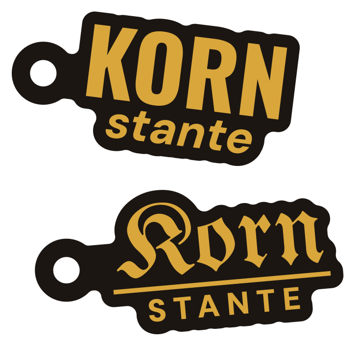 Kornstante-Anhänger in Gold, Grotesk und Fraktur